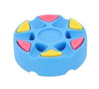 Palet de hockey d'intérieur en plastique PA, idéal pour l'entraînement et la compétition, taille 76 mm avec design coulissant stable et 6 bosses (bleu)