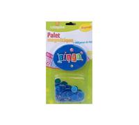 Palet oval aimant avec 100 pions jetons magnetiques - Kit complet Jeu Bingo Loto 2 en 1 - Couleur bleu - Set accessoires et carte