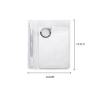 Paleta De Mélange De Maquillaje,Bandeja Mezcladora De Métal De Acero Inox Mejorada Con Espátula,Herramienta De Artista Pa #B