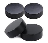 Palets de hockey professionnels | Palets de hockey authentiques | Palets de hockey sur glace, 4 palets de hockey officiels, diamètre 7,6 cm, épaisseur 2,5 cm, fournitures de hockey sur glace pour