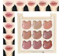 Palette à lèvres 9 nuances de gloss mat cosmétique portable pour voyage, université, rendez-vous et événements sociaux