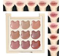 Palette à lèvres | Lot de 9 teintes de gloss à lèvres mat, couleur beauté portable avec haute pigmentation, cosmétique résistante à l'eau pour jeunes, étudiants et professionnels