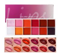 Palette À Lèvres | Palettes Fard À Paupières | Kit Hydratant Imperméable Teintes Vibrantes Pigmentées 12 Couleurs Brillant À Lèvres Pour Femmes
