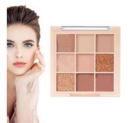 Palette à paillettes mates - Lot de 9 poudres de fards à paupières - Mélange brillant durable - Maquillage hautement pigmenté avec une formule de texture lisse qui convient au bar de beauté quotidien.