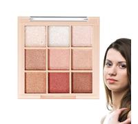 Palette à paillettes mates - Lot de 9 poudres de fards à paupières - Mélange brillant durable - Maquillage hautement pigmenté avec une formule de texture lisse qui convient au bar de beauté quotidien.