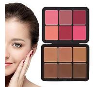 Palette Anti-Cernes Carla Secret,2023 Nouveau Maquillage 12 Couleurs Visage,Palette de Fard à Joues En CrèMe,Palette de Correcteur de CrèMe ImperméAble Longue DuréE,pour Une Peau Impeccable (#02)