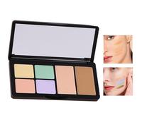 Palette anti-cernes contour - Crème correctrice 6 nuances, pinceau de maquillage, kit de couverture complète | Correcteur léger pour les taches de rougeur, surligne un teint uniforme, cosmétique profe