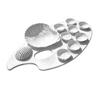 Palette Aquarelle Forme Coquillage,Plateau Mélangeur Imprimé En 3D Lavable Et Réutilisable,Palette Peinture - Conçue pour Peintre Étudiant Gouache et Acrylique Cours d'Arts Plastiques Atelier Voyage P