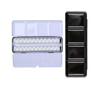 Palette Aquarelle Palette de Peinture Aquarelle 12/24, boîte en Fer Blanc, Plateau de Palette de Peinture Portable for Demi-Godet/poêle complète, Fournitures d'art(12Grid 12Half Pan)