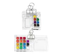 Palette Aquarelle Palette de Peinture Aquarelle, étui à Plusieurs Compartiments, Plateau Voyage for, Palette for, extérieur, Maison, Bureau(8 Colors B)