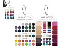 Palette Cards, Color Analysis Makeup Matching Guide with Acrylic, Pocket | Accurate Seasonal Matching Professional Tone Guide Compact Acrylic Cards Easy Makeup Selection