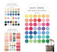 Palette Cards, Color Analysis Makeup Matching Guide with Acrylic, Pocket | Accurate Seasonal Matching Professional Tone Guide Compact Acrylic Cards Easy Makeup Selection