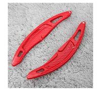 Palette Changement Vitesse Volant DSG Extension Manettes Pour Panamera Pour Macan Pour Cayenne Pour Carrera 911 718 991 Pour Spyder 918 Volant voiture(Fibre de carbone rouge)