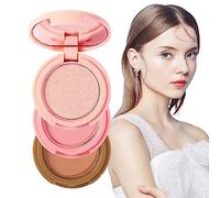 palette contour maquillage - Palette fards à paupières 3 en 1 Cheek Blusher Highlighter - Surligneur joues anti-transpiration pour un contouring longue durée scintillant Voihamy