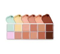 Palette correctrice de maquillage - Correcteur visage pour contour et couleur crème - Texture crémeuse et facile à estomper avec couverture complète pour femmes et jeunes