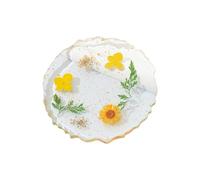 Palette d ' art d ' ongles floraux pressés Surfaces lisses antidérapantes Plateau de mélange de couleurs pour un mélange facile et une création artistique Schéma de couleurs Unguis de fleurs séchées