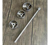 Palette d'agitateur de Type Rotor en acier inoxydable, tige de mélange à dispersion de 50mm, 60mm, 80mm, 100mm, for une agitation de précision, 1 pièce(8x200mm rod)