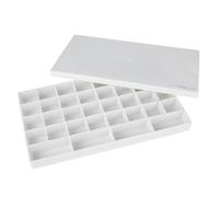 Palette d'aquarelle avec Couvercle, Palette d'aquarelle 24 puits, boîte de Rangement de Peinture, Palette d'art de Peinture pour Aquarelle, Gouache, Acrylique et Peinture à l'huile (L)