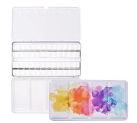 Palette D'aquarelle Vide, Palette de Peinture Videavec 52 Demi-Casseroles, Boîte de Peinture à l'eau, Grande Boîte en Métal Coloré, pour Peinture Aquarelle, Peinture Artistique, Bricolage