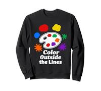 Palette d'art Couleur Hors des Lignes Design créatif Sweatshirt
