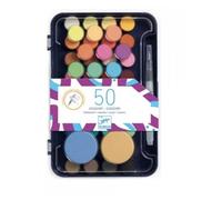 Djeco Palette d'artiste Les Couleurs des Grands – 50 gouaches multicolore