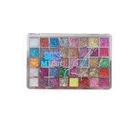 Palette de 40 ombres à paupières pailletées, ombres à paupières pailletées et scintillantes, maquillage scintillant et coloré pour les yeux, palette de paillettes pour le visage et le corps