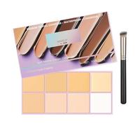 Palette de 8 teintes de correcteur crème mat et onctueux avec applicateur, crème waterproof à couvrance totale pour les imperfections et le camouflage, crème correctrice de teint (Couleur claire)