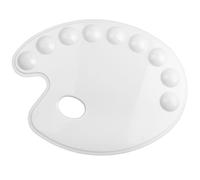 Palette De 9/10 Trous Pour Artistes, Artisanat D'art Pour Enfants, Plateau De Mélange De Couleurs, Palette De Peinture Portable, Fournitures Artistiques Blanches