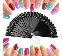 Palette de Bâtons de Faux Ongles de 32 Pièces avec Cerceau en Plastique, Outils de Pratique D'affichage D'ongles Réutilisables et Robustes pour un Usage Professionnel ou