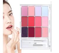 Palette de brillants à lèvres pour femmes, palette de brillants à lèvres - Palette de rouge à lèvres Brillant à lèvres hydratant coloré | Palette de couleurs de brillant à lèvres teinté doux, rouge à