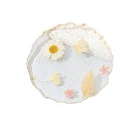 Palette de conception d ' ongles de fleurs séchées encapsulées en résine transparente, planche de surfaces lisses pour un mélange homogène Unguis Art mélange de couleurs