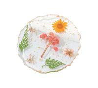 Palette de conception d ' ongles de fleurs séchées encapsulées en résine transparente, planche de surfaces lisses pour un mélange homogène Unguis Art mélange de couleurs
