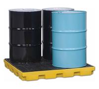 Palette de confinement de déversement en plastique amovible étanche modulaire avec égouttoir et plateau de râpe pour un stockage sûr des liquides