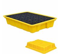 Palette de confinement de déversement modulaire étanche pour fûts industriels - Plateforme de prévention des déversements en polyéthylène