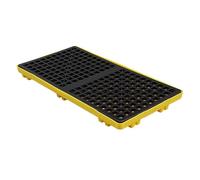 Palette de confinement des déversements pour 14 fûts - Solution drainable durable pour seaux de peinture empilables, taille compacte 490 x 360 x 100 mm