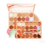 Palette De Contour 24 Couleurs, Application Facile 24 X 1,7 G, Surligneur Et De Teint Mélangeables, Correcteur De Couleur Longue Durée, Pour Femmes Débutantes, Voyage À Domicile, Rendez-vous Quot