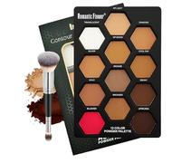 Palette de Contouring EnMart 12 Couleurs, Kit Maquillage Correcteur et Highlighteur, Correcteur Longue Tenue, Fond de Teint Crème Finition Naturelle avec Pinceau