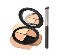 Palette de Correcteur, 3 en 1 Patch Anti Cernes, Longue Durée, pour le Visage, Anti Cerne, les Boutons, les Imperfections, les Contours du Visage avec Pinceau, Anticerne Maquillage Pour les Femmes