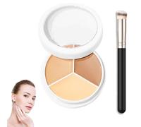 Palette de correcteur à couverture complète, anti-cernes tricolore, corrige les cernes,les marques rouges, les cicatrices et adoucit les ridules,Correcteur de Teint,met en évidence les contours