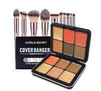 Palette de Correcteur à Couverture Complète, Crème Imperméable Longue Durée Makeup Correcteur Contour avec Pinceau 10 Pinceaux Maquillage