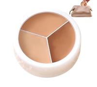 Palette De Correcteur À La Crème - 3 Color Face Contour Foundation | 3G Portable | Hydratant Une Couverture Complète Durable Pour Les Marques D'acné Et Le Teint Inégal