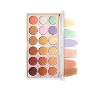 Palette de correcteur de couleur, palette de corrigées de couleur,Crème anti-cernes de visage à 18 couleurs | Palette de beauté de maquillage de dissimulation imperméable pour faire du shopping, nager