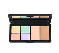 Palette de correcteurs correcteurs, palette de correcteurs de couleurs - Palette anti-cernes crème 6 couleurs avec palette contour pinceau - Palette de maquillage correcteur imperméable à couverture c
