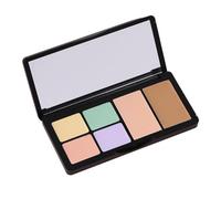 Palette de correcteurs de crème,Palette de correcteurs de contour, Crème 6 couleurs Palette anti-cernes Palette de contour avec pinceau, Palette de maquillage longue durée correcteur correcteur à couv