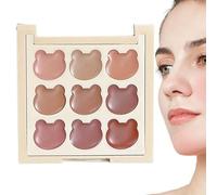 Palette de couleur pour lèvres | Lot de 9 teintes de gloss à lèvres mat | Cosmétique portable pour voyage, université, rendez-vous et événements sociaux