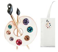 Palette de couleurs et pinceau vernis à ongles pour femme Broche artistique | Broche à porter au quotidien, mariage, banquet, événement d'entreprise, fête, tenue quotidienne, riferimento alla