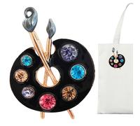 Palette de couleurs et pinceau vernis à ongles pour femme Broche artistique | Broche à porter au quotidien, mariage, banquet, événement d'entreprise, fête, tenue quotidienne, riferimento alla