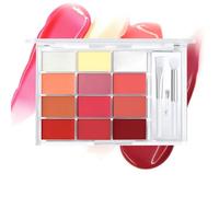 Palette de couleurs pour les lèvres, brillant à lèvres de maquillage - Palette de rouge à lèvres 12 couleurs, teinte brillante | Palette de couleurs de brillant à lèvres teinté doux, rouge à lèvres po