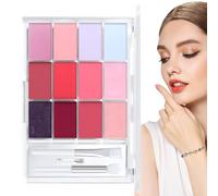 Palette De Couleurs Pour Les Lèvres, Brillant À Lèvres De Maquillage - Palette De Rouge À Lèvres 12 Couleurs, Teinte Brillante | Palette De Couleurs Hydratantes, Rouge À Lèvres, Maquillage Pour Femmes