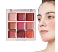 Palette De Couleurs Pour Lèvres | Set de 9 Nuances - Imperméable Tenue Longue Effet Pulpeux Mat Pour Maquillage Quotidien Soirée Adolescentes